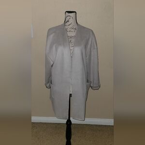 Zara Faux Suede Open Front Cardiagn